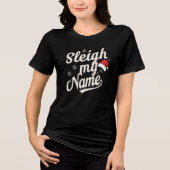 Kerst slee naam vibes Tri-Blend shirt (Voorkant)