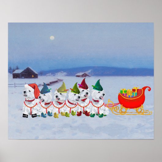 Kerst slee poster (Voorkant)