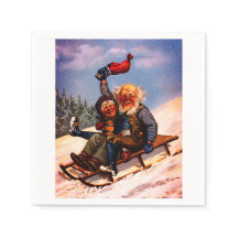 Kerst slee-rit met bier Wilhelm Larsen