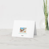 Kerst sleeën dieren kaart (Achterkant)