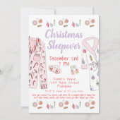 Kerst Sleepover Holiday Party Pyjama Robes Kaart (Voorkant)
