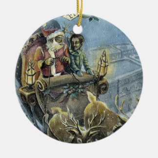Kerst Sleigh Ride 1 Keramisch Ornament