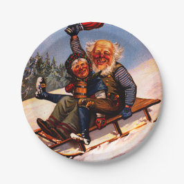 Kerst Sleigh Ride met Bier Wilhelm Larsen Papieren Bordje