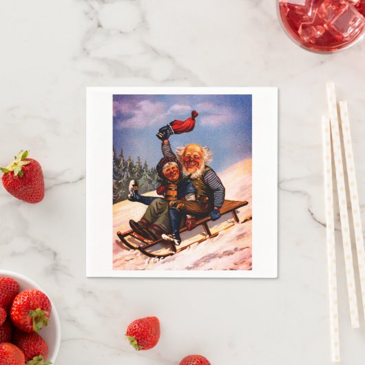 Kerst Sleigh Ride met Bier Wilhelm Larsen Servet (Insitu)