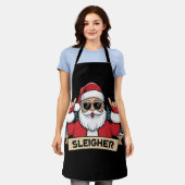 Kerst Sleigher Kerstman Rock Kerstmis Rocker  Schort (Gedragen)