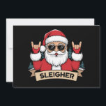 Kerst Sleigher Kerstman Rock Xmas Rocker Feestdagenkaart<br><div class="desc">Kerst Sleigher Kerstman Rock Xmas Rocker</div>