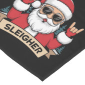 Kerst Sleighers Kerstman Rock Xmas Rocker Korte Tafelloper (Hoek)