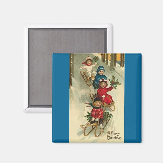 Kerst Sleighing Magnet (Voorkant / Achterkant)