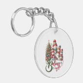 Kerst sleutelhanger met sneeuwpop Believe (Voorkant Links)