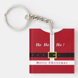 Kerst Sleutelhangers Gift met Funny Santa Design