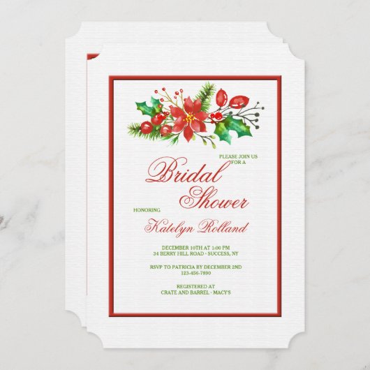 Kerst Sling Uitnodiging (Voorkant / Achterkant)