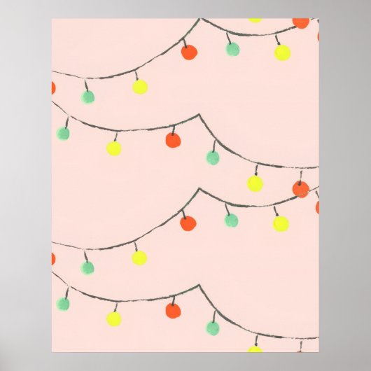 Kerst Slinger Licht Poster (Voorkant)