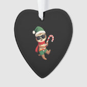 Kerst Sloth Elf Pepermunt Snoepstok Shirt Gi Ornament (voorkant)