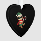 Kerst Sloth Elf Pepermunt Snoepstok Shirt Gi Ornament (voorkant)