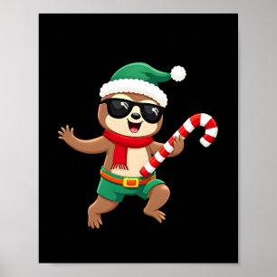 Kerst Sloth Elf Pepermunt Snoepstok Shirt Gi Poster