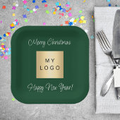 Kerst smaragd groen café bar business logo papieren bordje