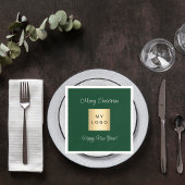 Kerst smaragd groen café bar business logo servet