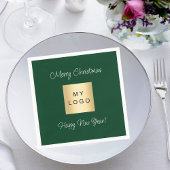 Kerst smaragd groen café bar business logo servet