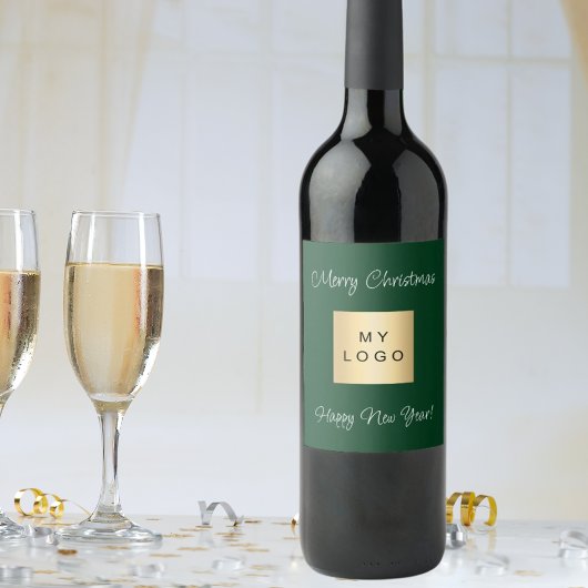 Kerst smaragdgroene business logo wijn etiket