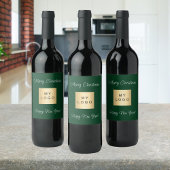 Kerst smaragdgroene business logo wijn etiket