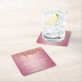 Kerst smeltend roos roze goud kartonnen onderzetters (Insitu)