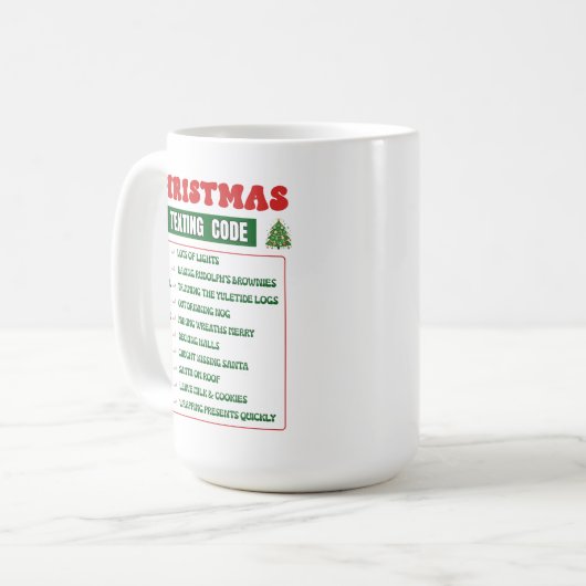 Kerst Sms Code  Koffiemok (Voorkant links)