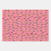 Kerst snaarlichten Waterverf Inpakpapier Vel (Voorkant 3)