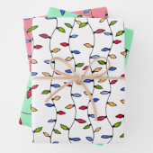 Kerst snaarlichten Waterverf Inpakpapier Vel (In situ)