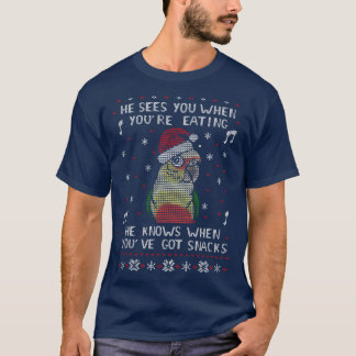 Kerst Snack Mannelijke ananas conure T-shirt