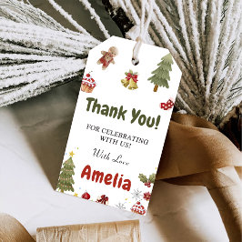 Kerst Sneeuw Cookies Verjaardagsfeest Cadeaulabel