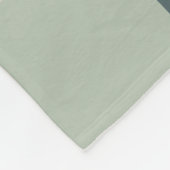 Kerst Sneeuw en Bomen mos groen met naam Fleece Deken (Hoek)