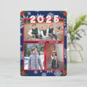 Kerst Sneeuw Foto Kerst Kaart (Staand voorkant)