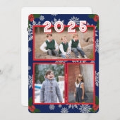 Kerst Sneeuw Foto Kerst Kaart (Voorkant / Achterkant)