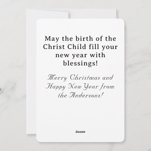 Kerst Sneeuw Foto Kerst Kaart (Achterkant)