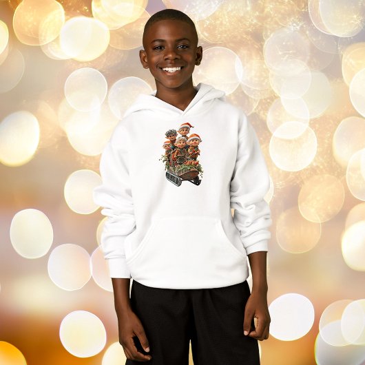 Kerst Sneeuw Fun Boy's Hoodie