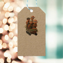 Kerst Sneeuw Fun Kraft Gift Labels