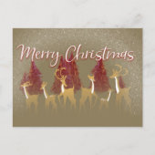 Kerst Sneeuw Herten Feestdagenkaart (Voorkant)