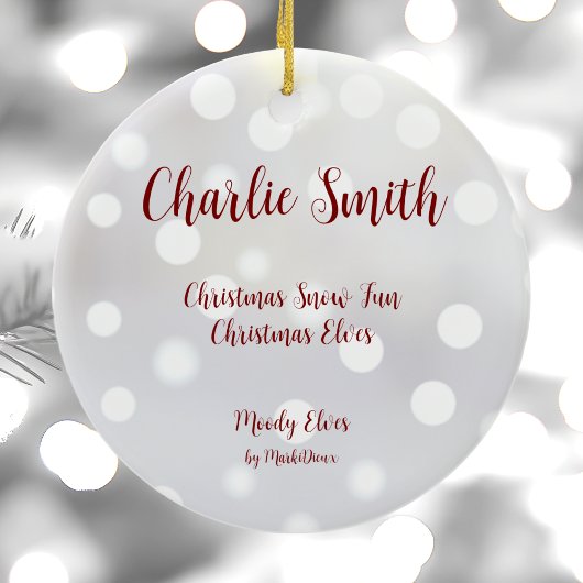 Kerst Sneeuw Leuk Keramisch Ornament