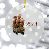 Kerst Sneeuw Leuk Keramisch Ornament