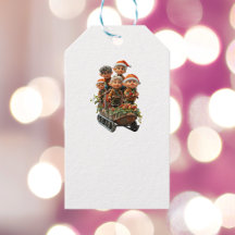 Kerst Sneeuw Leuk Witte Gift Labels