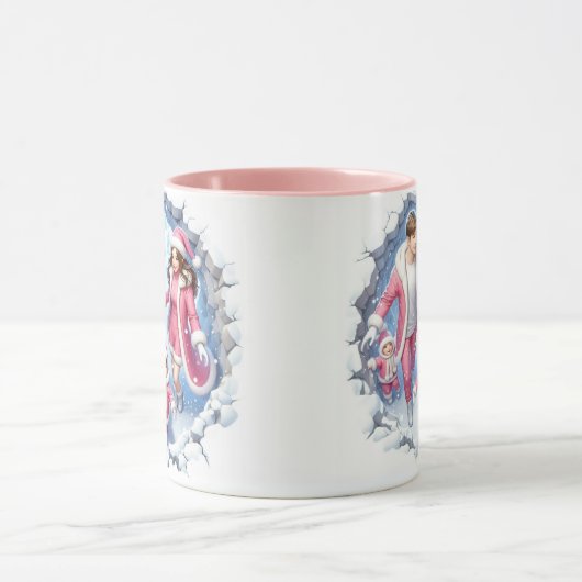 Kerst Sneeuw Leuke Koffie Mok (Midden)