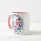 Kerst Sneeuw Leuke Koffie Mok (Voorkant links)