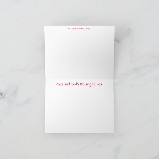 Kerst Sneeuw Man met Kardinalen Feestdagen Kaart (Binnen)