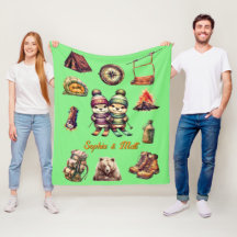 Kerst Sneeuw Ski Otter Paar Outdoor Mint Groen