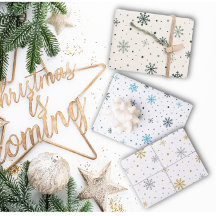 Kerst Sneeuw Vlokken Wrapping Sheet Set van 3