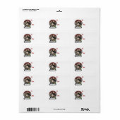 Kerst Sneeuw Wereldbol Foto Gift Label (Full Sheet)