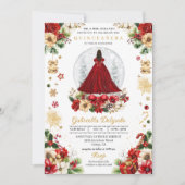 Kerst Sneeuw Wereldbol Prinses Winter Quinceañera Kaart (Voorkant)