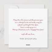 Kerst Sneeuwbedekte bergtop Schilderachtig Feestdagenkaart (Achterkant)