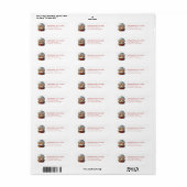 Kerst Sneeuwbol Retouradreslabels Etiket (Full Sheet)