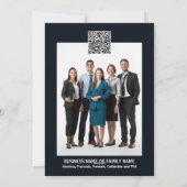 Kerst sneeuwboom blauw wit bedrijf DIY foto Feestdagenkaart (Achterkant)